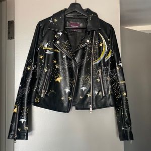 Faux Leather Galaxy Jacket